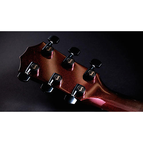 Taylor Custom Sitka Spruce-Big Leaf Maple Grand Auditorium Acoustic-Electric Guitar Cranberry Edgeburst - musicians--Friend