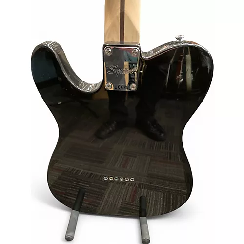 Used Squier Limited Edition Affinity Series Telecaster Thinline Metallic Black Hollow Body Electric Guitar Metallic Black - musicians--Friend
