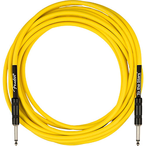 Fender Tom Delonge To The Stars Straight to Straight Instrument Cable 18.6 ft. Yellow - musicians--Friend