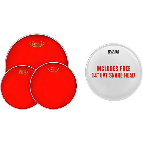 EVANS Hydraulic Red Tom Pack With Free 14
