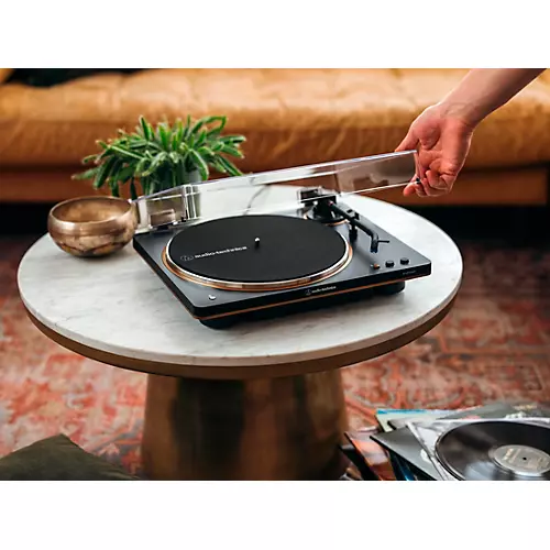 Audio-Technica AT-LP70XBT-BZ Fully Automatic Wireless Belt-Drive Turntable Black/Bronze - musicians--Friend