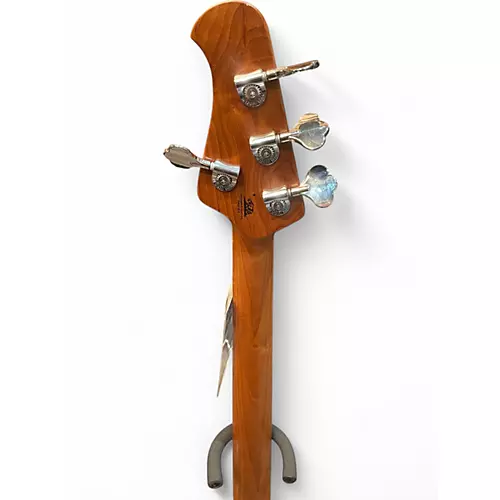 Used 2019 Ernie Ball Music Man STINGRAY BFR 4STRING Trans Amber Electric Bass Guitar Trans Amber - musicians--Friend