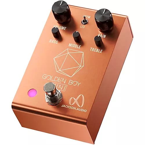 Jackson Audio Golden Boy Mini Overdrive Effects Pedal Gold - musicians--Friend