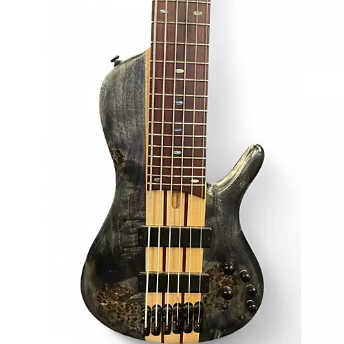 Used Ibanez SRSC806 Grey Burl  Electric Bass Guitar Grey Burl - musicians--Friend