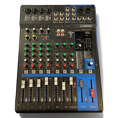 Used Yamaha MG10XU 10 Channel Mixer with Effects Unpowered Mixer - musicians--Friend