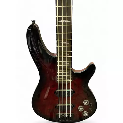 Used Schecter Guitar Research omen elite TRANS RED BURST Electric Bass Guitar TRANS RED BURST - musicians--Friend
