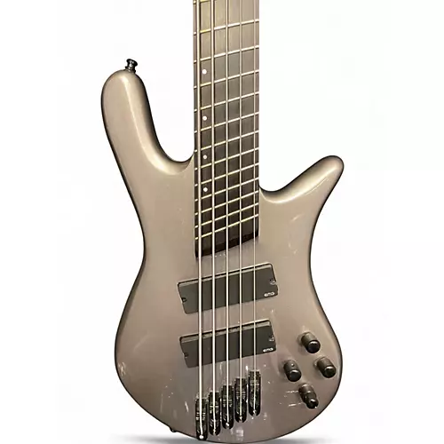 Used Spector Dimension HP  Silver Electric Bass Guitar Silver - musicians--Friend