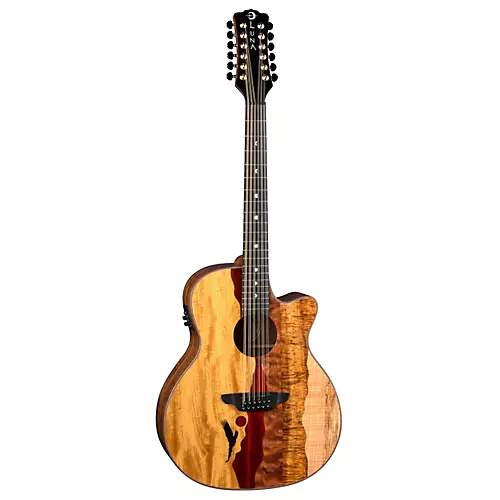 Luna Vista Eagle 12-String Acoustic-Electric Guitar Natural - musicians--Friend