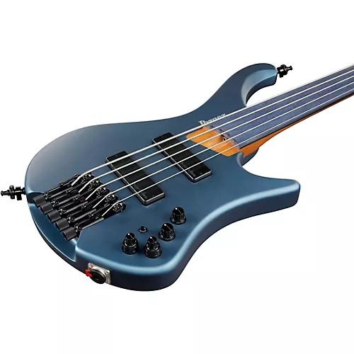 Ibanez EHB1005F 5-String Multi-Scale Ergonomic Headless Fretless Bass Guitar Arctic Ocean Matte - musicians--Friend