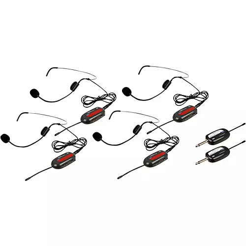 VocoPro Commander-PLAY-4 4 UHF Wireless Headset Mics With Receivers, 902-928mHz - musicians--Friend