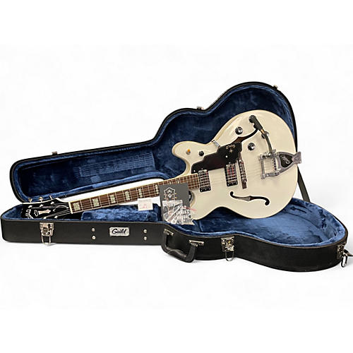 Used Guild Starfire V Snow Crest White Hollow Body Electric Guitar Snow Crest White - musicians--Friend