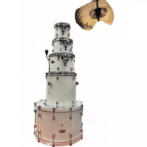 Used Pearl 6 Piece DECADE MAPLE Alpine White Drum Kit Alpine White - musicians--Friend