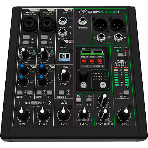 Mackie ProFX6v3+ 6-Channel Mixer With Gator Mixer Bag - musicians--Friend