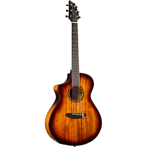 Breedlove Pursuit Exotic All Myrtlewood Left-Handed Concert Acoustic-Electric Guitar Tiger's Eye - musicians--Friend