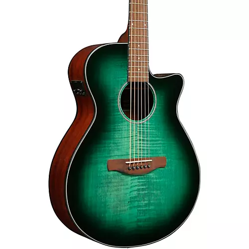Ibanez AEG70 Flamed Maple Top Grand Concert Acoustic-Electric Guitar Pack Emerald Burst - musicians--Friend