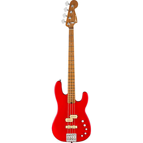 Charvel PM SD PJ IV MAH Bass Guitar Satin Ferrari Red - musicians--Friend
