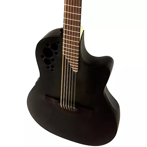 Ovation 2058TX-5-G Pro Series Elite TX Deep Contour 12-String Acoustic-Electric Guitar Textured Black - musicians--Friend