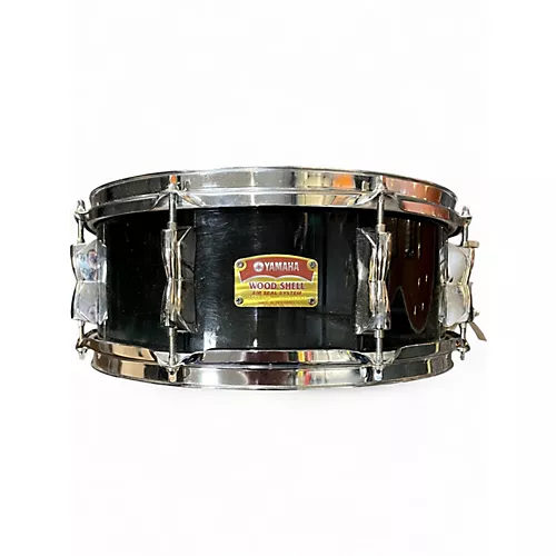 Used Yamaha 15X5.5 STAGE CUSTOM WOOD SHELL AIR Black Drum Black 222 - musicians--Friend
