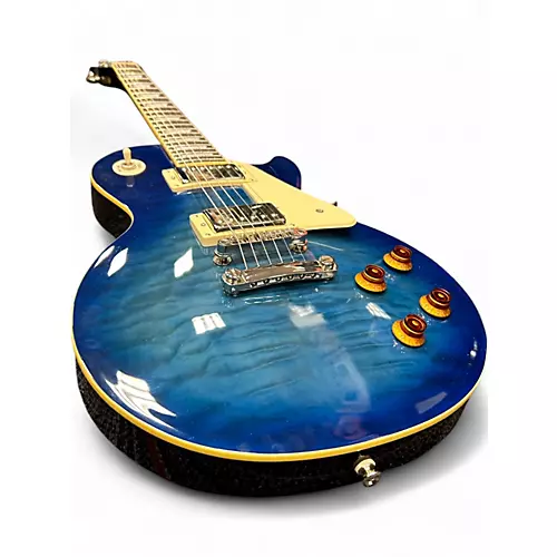 Used Epiphone Les Paul Standard Pro TRANSPARENT BLUE BURST Solid Body Electric Guitar TRANSPARENT BLUE BURST - musicians--Friend