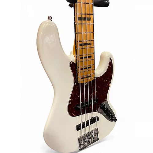 Used 2019 Fender American Ultra Jazz Bass V Arctic Pearl Electric Bass Guitar Arctic Pearl - musicians--Friend