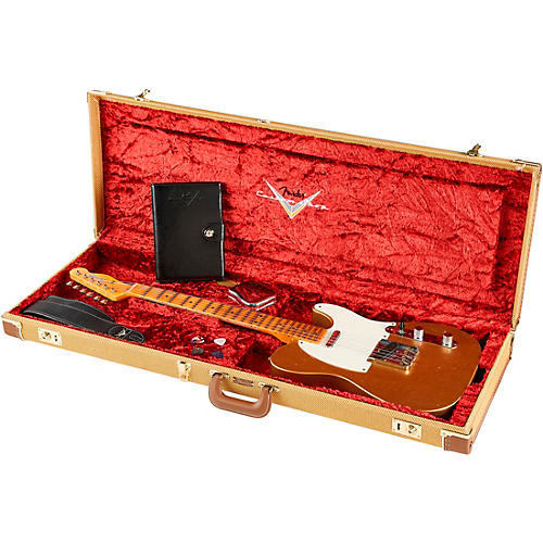 Fender Custom Shop '58 Telecaster Journeyman Relic Electric Guitar Aged HLE Gold - musicians--Friend