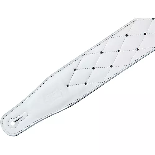 Levy's MG26DS 2.5'' White Garment Leather Guitar Strap - musicians--Friend