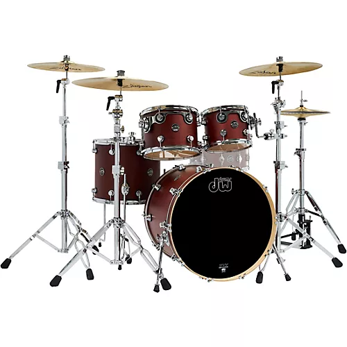 DW 4-Piece Performance Series Shell Pack Hard Satin Charcoal Metallic - musicians--Friend