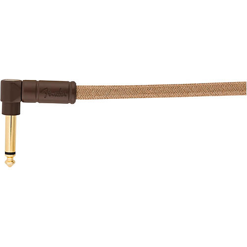 Fender Festival Pure Hemp Straight to Angle Instrument Cable 18.6 ft. Natural - musicians--Friend