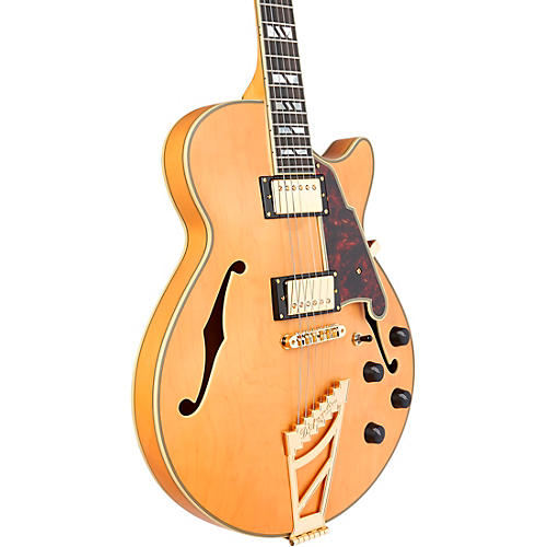 D'Angelico Deluxe Series SS Semi-Hollow Electric Guitar Satin Brown Burst - musicians--Friend