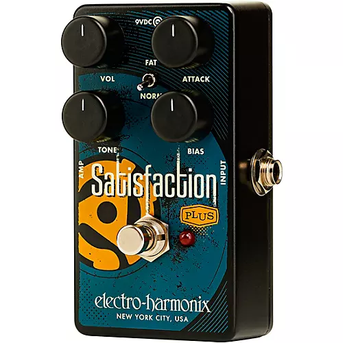 Electro-Harmonix Satisfaction Plus Fuzz Effects Pedal Black and Blue - musicians--Friend