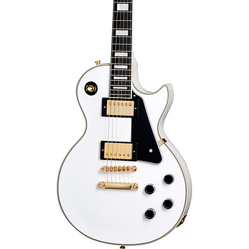 Epiphone Inspired by Gibson Custom Les Paul Custom Electric Guitar Alpine White - musicians--Friend