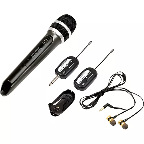 VocoPro SingAndHear-Solo All-In-One Wireless Microphone/ Wireless In-Ear Receiver System, 900-927.2mHz 902-928 MHz Black - musicians--Friend
