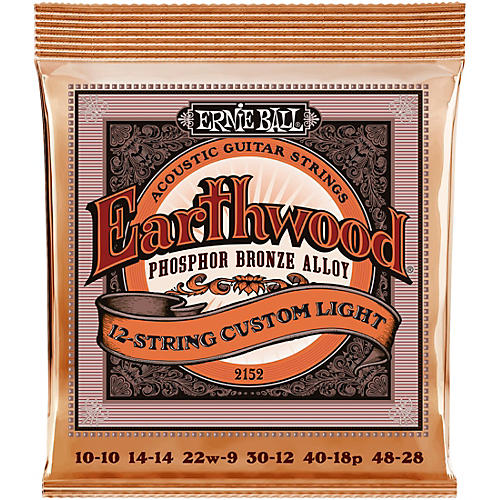 Ernie Ball Earthwood Custom Light Phosphor Bronze 12-String Acoustic Guitar Strings 10-48 - musicians--Friend