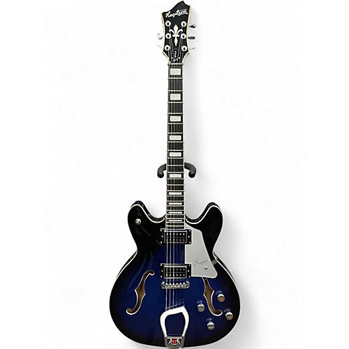 Used Kagstrom Super Viking Blue Burst Hollow Body Electric Guitar Blue Burst - musicians--Friend