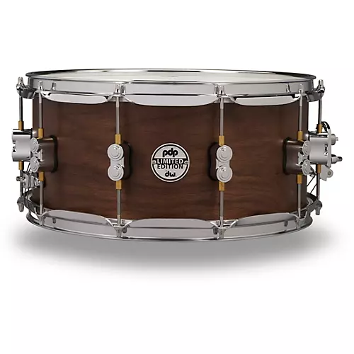PDP by DW Concept Series Limited Edition 20-Ply Hybrid Walnut Maple Snare Drum 13 x 7 in. Satin Walnut - musicians--Friend