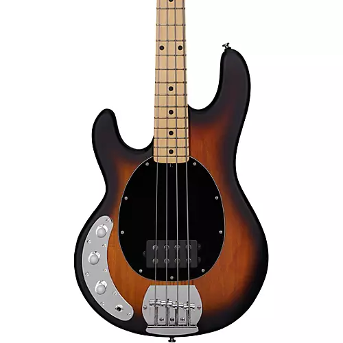 Sterling by Music Man StingRay Ray4LH Maple Fingerboard Left-Handed Electric Bass Vintage Sunburst - musicians--Friend