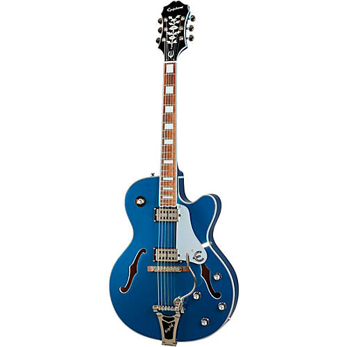 Epiphone Emperor Swingster Hollowbody Electric Guitar Delta Blue Metallic - musicians--Friend