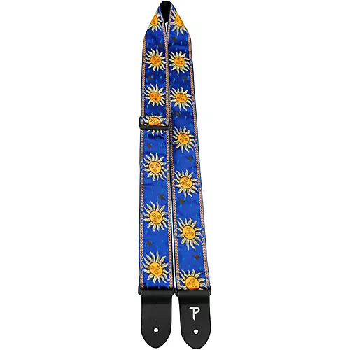 Perri's Jacquard Guitar Strap Yellow and Blue Sun 39 to 58 in. - musicians--Friend