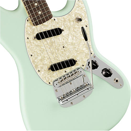 Fender American Performer Mustang Rosewood Fingerboard Electric Guitar Satin Sonic Blue - musicians--Friend