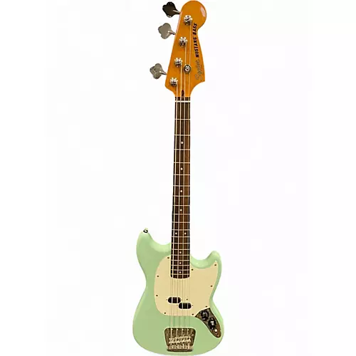 Used Squier Classic Vibe 60s Mustang Bass Surf Green Electric Bass Guitar Surf Green - musicians--Friend