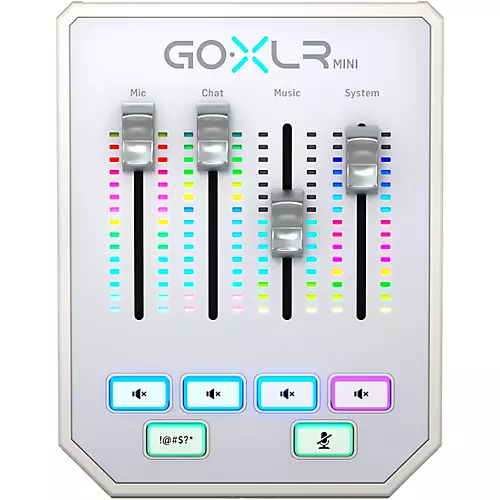 TC Helicon GoXLR Mini USB Streaming Mixer with USB/Audio Interface - White - musicians--Friend