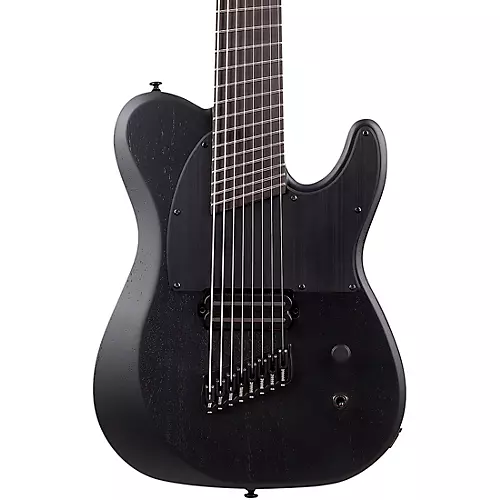 Schecter Guitar Research PT-8 MS Black Ops Electric Guitar Satin Black Open Pore - musicians--Friend