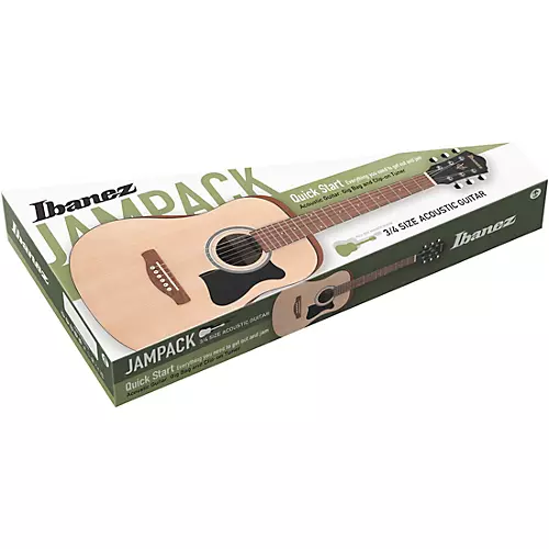 Ibanez IJV30 JamPack 3/4 Size Mini Dreadnought Acoustic Guitar Pack Natural - musicians--Friend