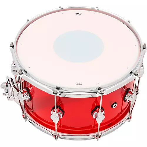 DW Design Series Acrylic Ruby Snare Drum 14 x 6.5 in. Ruby Glass - musicians--Friend