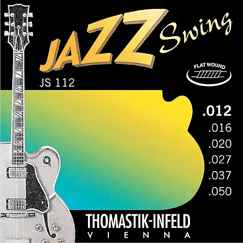 Thomastik JS112 Medium Light Flatwound Jazz Swing Electric Guitar Strings - musicians--Friend