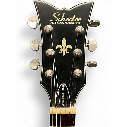 Used 2020s Schecter Guitar Research Corsair Custom Trans Black Hollow Body Electric Guitar Trans Black - musicians--Friend