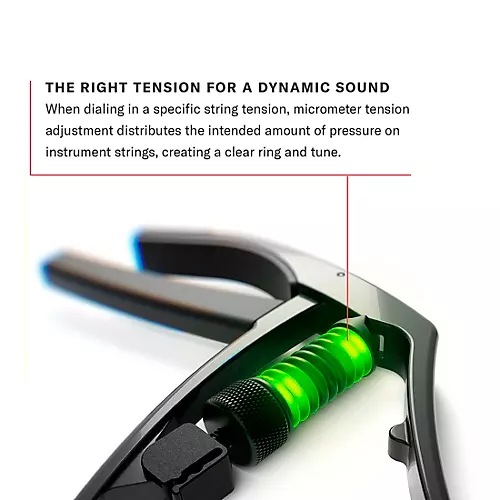 D'Addario NS Tri-Action Capo Black - musicians--Friend