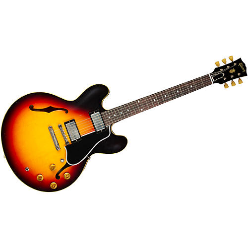 Gibson Custom Murphy Lab 1958 ES-335 Light Aged Semi-Hollow Electric Guitar Tri-Burst - musicians--Friend