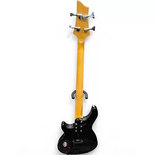 Used Schecter Guitar Research Omen 4 String Black Electric Bass Guitar Black - musicians--Friend