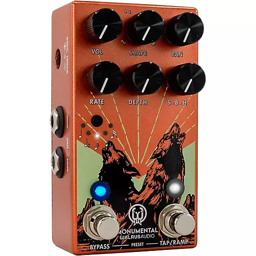 Walrus Audio Monumental Stereo Harmonic Tap Tremolo Effects Pedal Orange - musicians--Friend